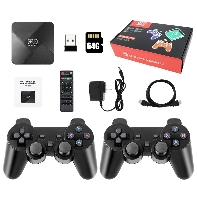G5 Video Game Stick 2.4G Dual Wireless Controller 4K HD 30000+ Games 64G Retro Stick Game Console G5 Video Game Stick 2.4G Dual Wireless Controller 4K HD 30000+ Games 64G Retro Stick Game Console